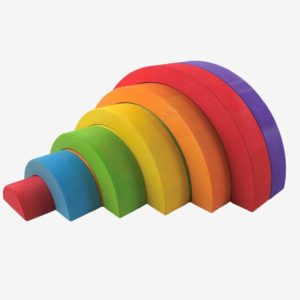 Bajo Rainbow Small - Colourfull Wooden Rainbow Toy