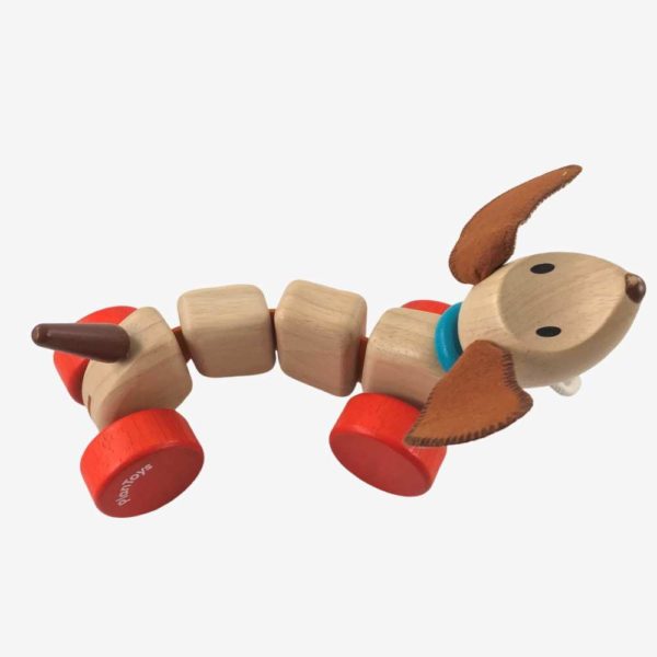 Plan Toys Happy Puppy - Pull Along Dog Toy